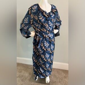 NWOT J.McLaughlin Seville Silk Dress in Midi Caledonia